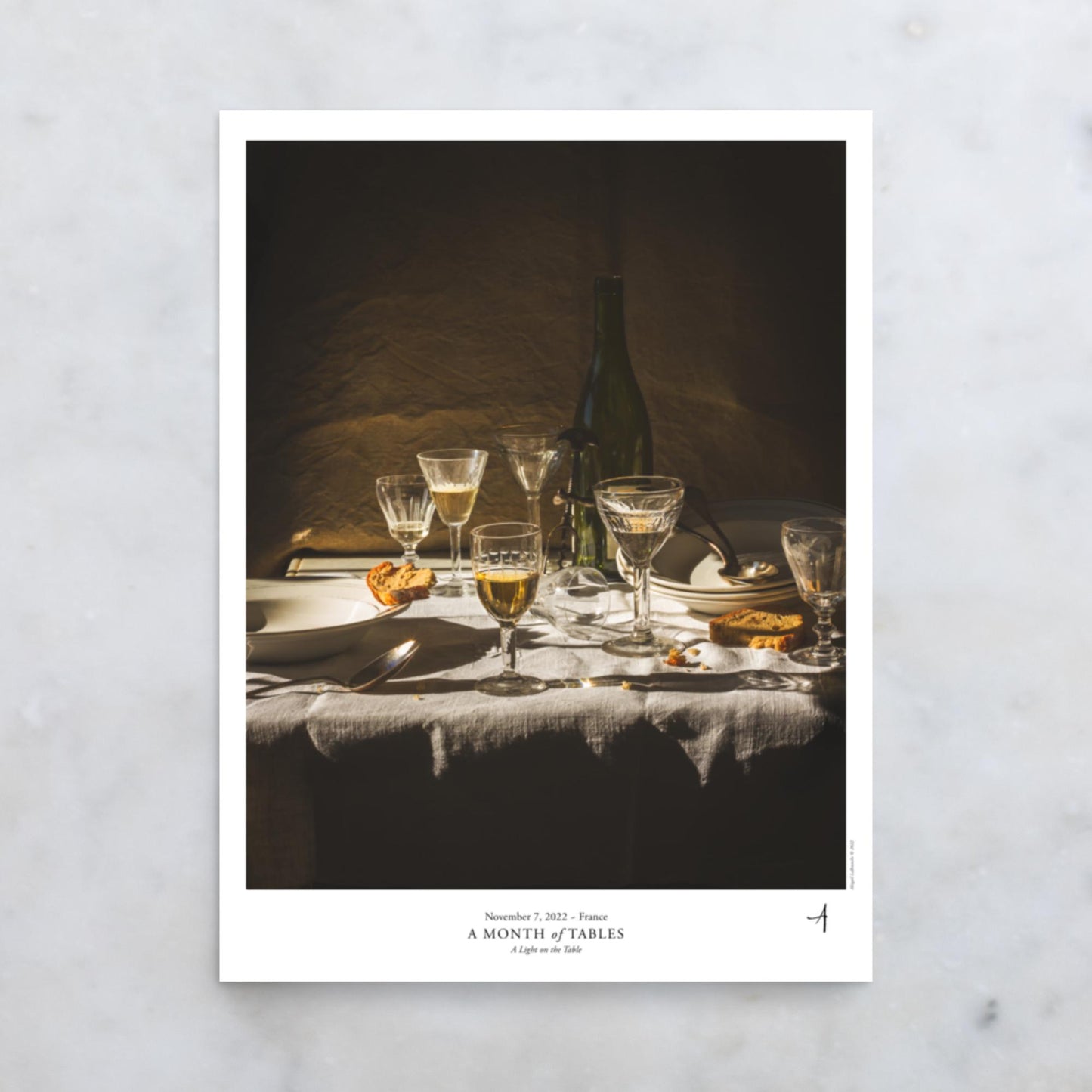 A Light on the Table Poster - A Month of Tables