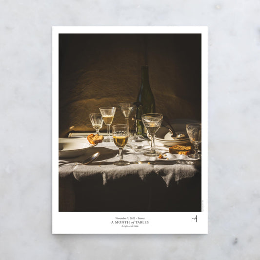 A Light on the Table Poster - A Month of Tables