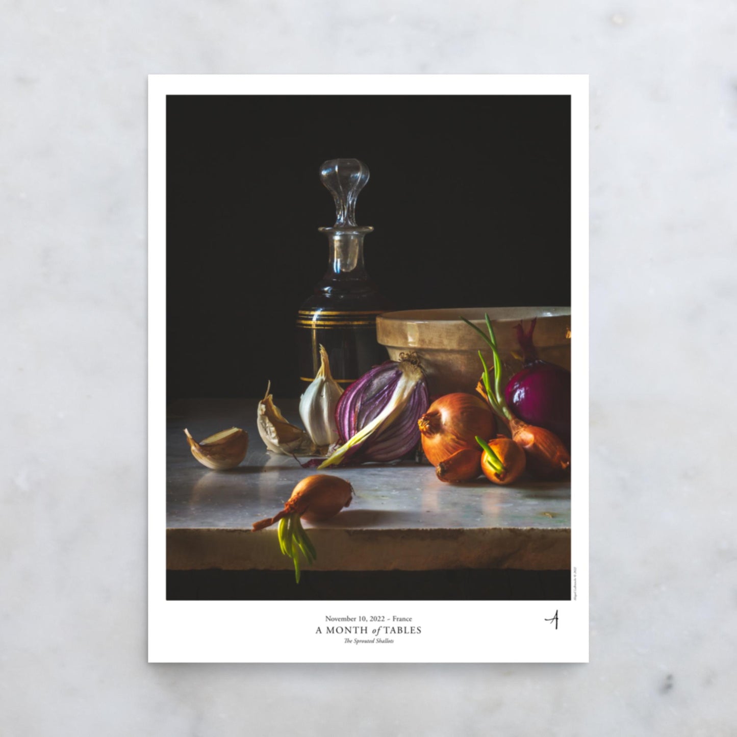 The Sprouted Shallots Poster - A Month of Tables