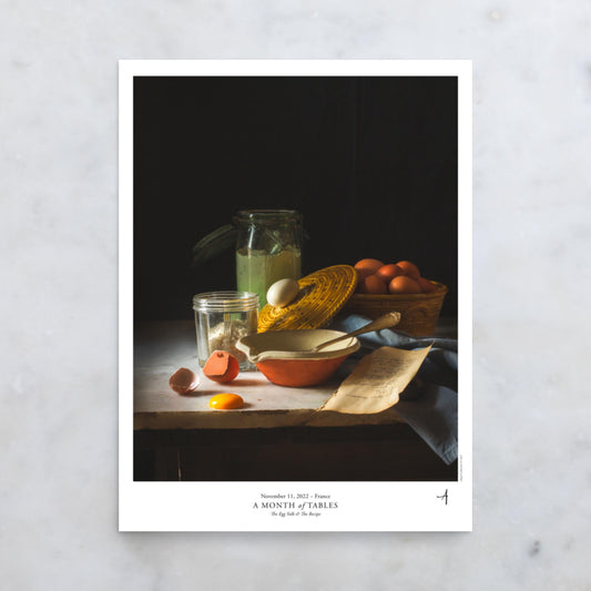 The Egg Yolk & The Recipe Poster - A Month of Tables