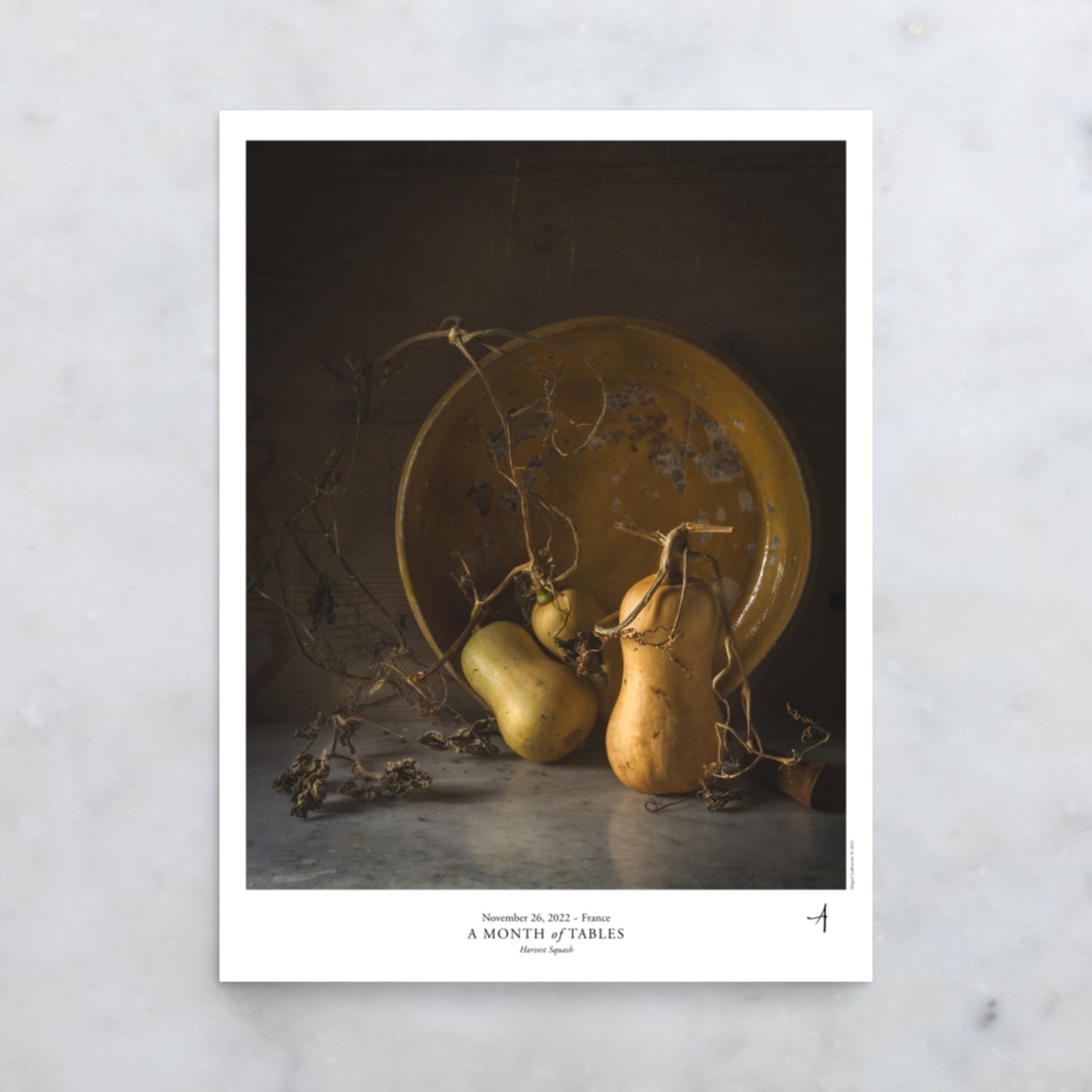 Harvest Squash Poster - A Month of Tables