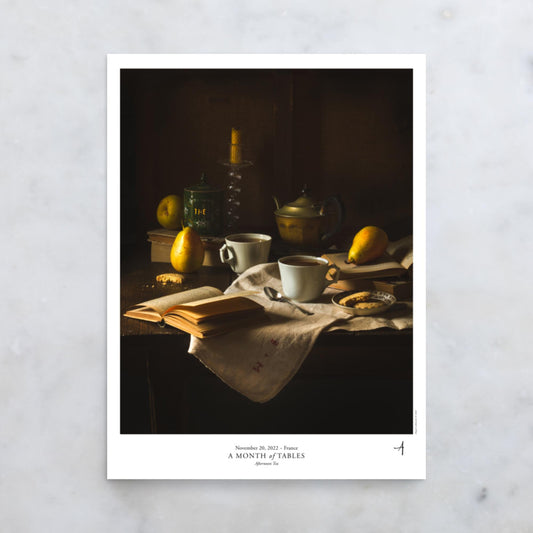 Afternoon Tea Poster - A Month of Tables