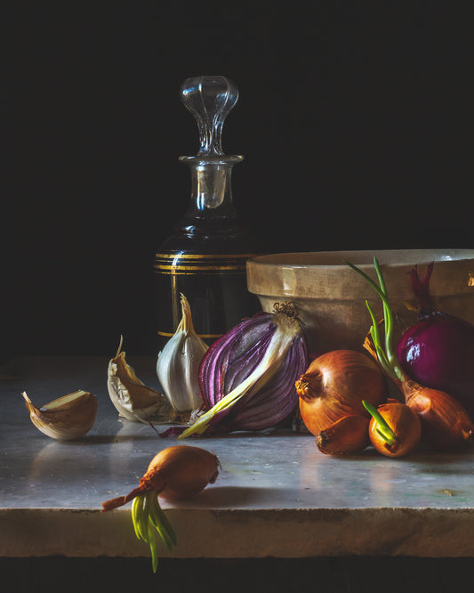 The Sprouted Shallots  - A Month of Tables Series Day 10 - Limited Edition Print