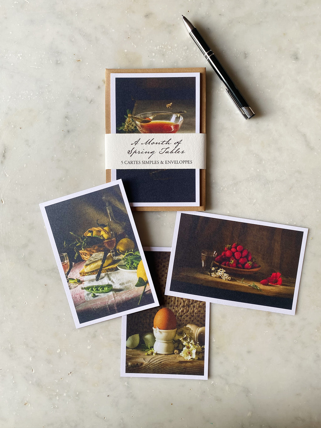 A Month Spring of Tables Stationary - Set of 5 cards + envelopes