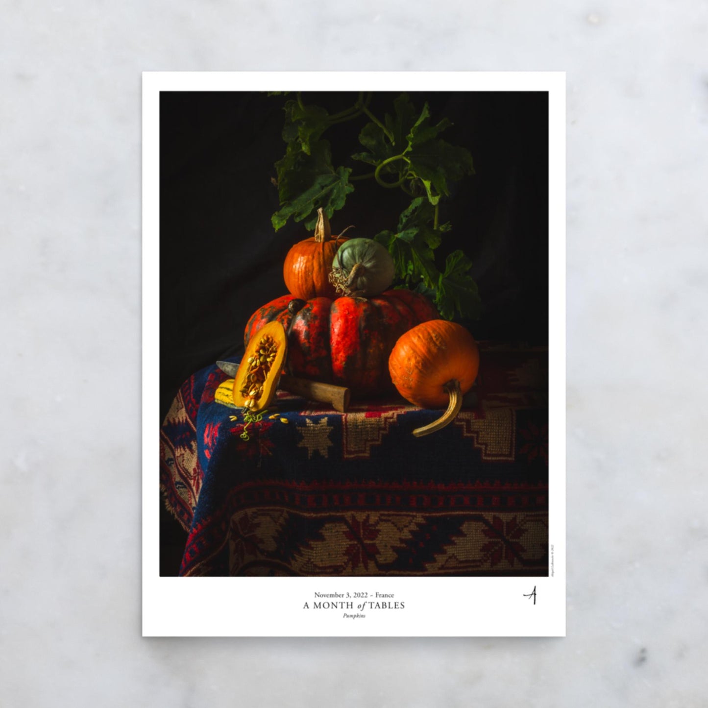 Pumpkins Poster - A Month of Tables