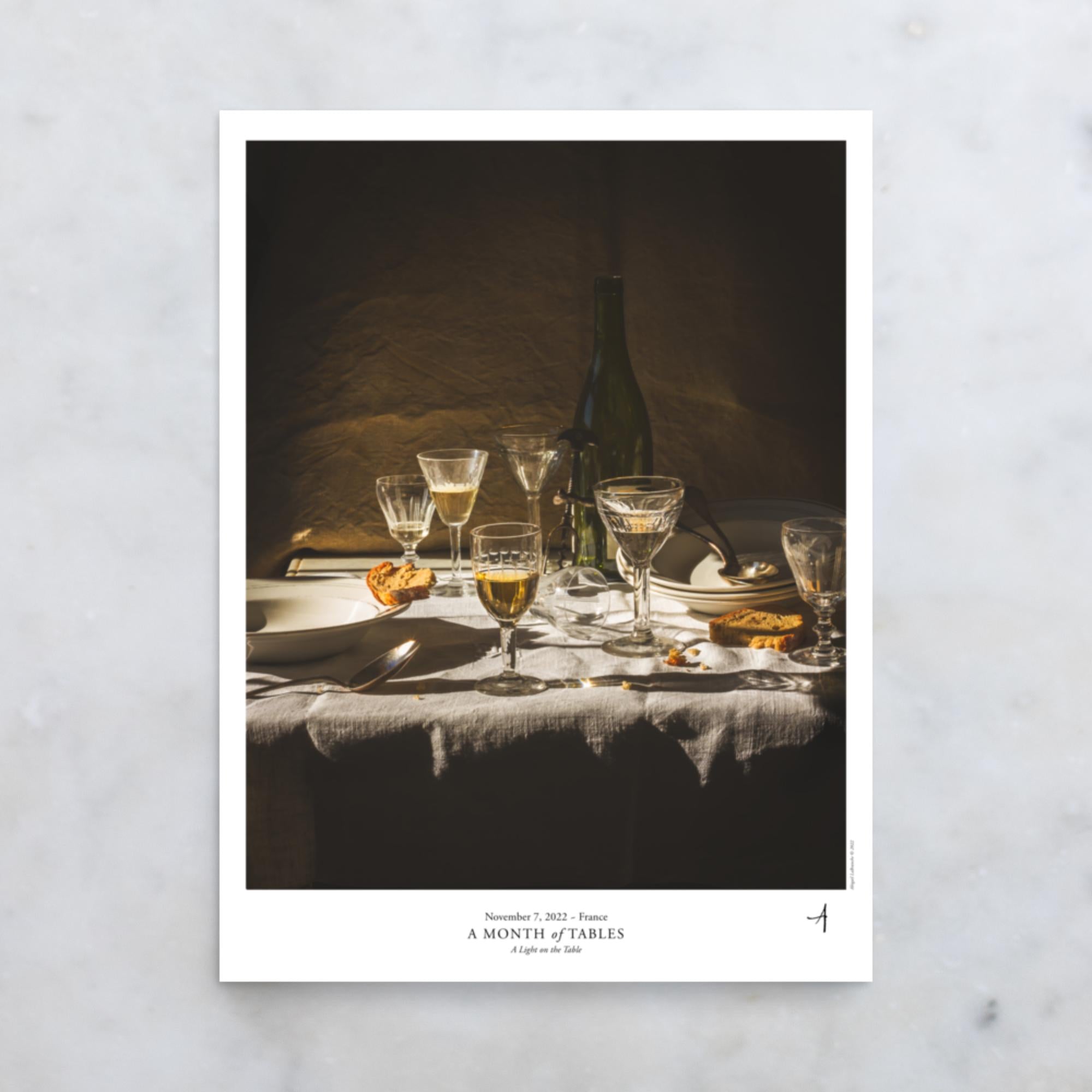 A Light on the Table Poster - A Month of Tables