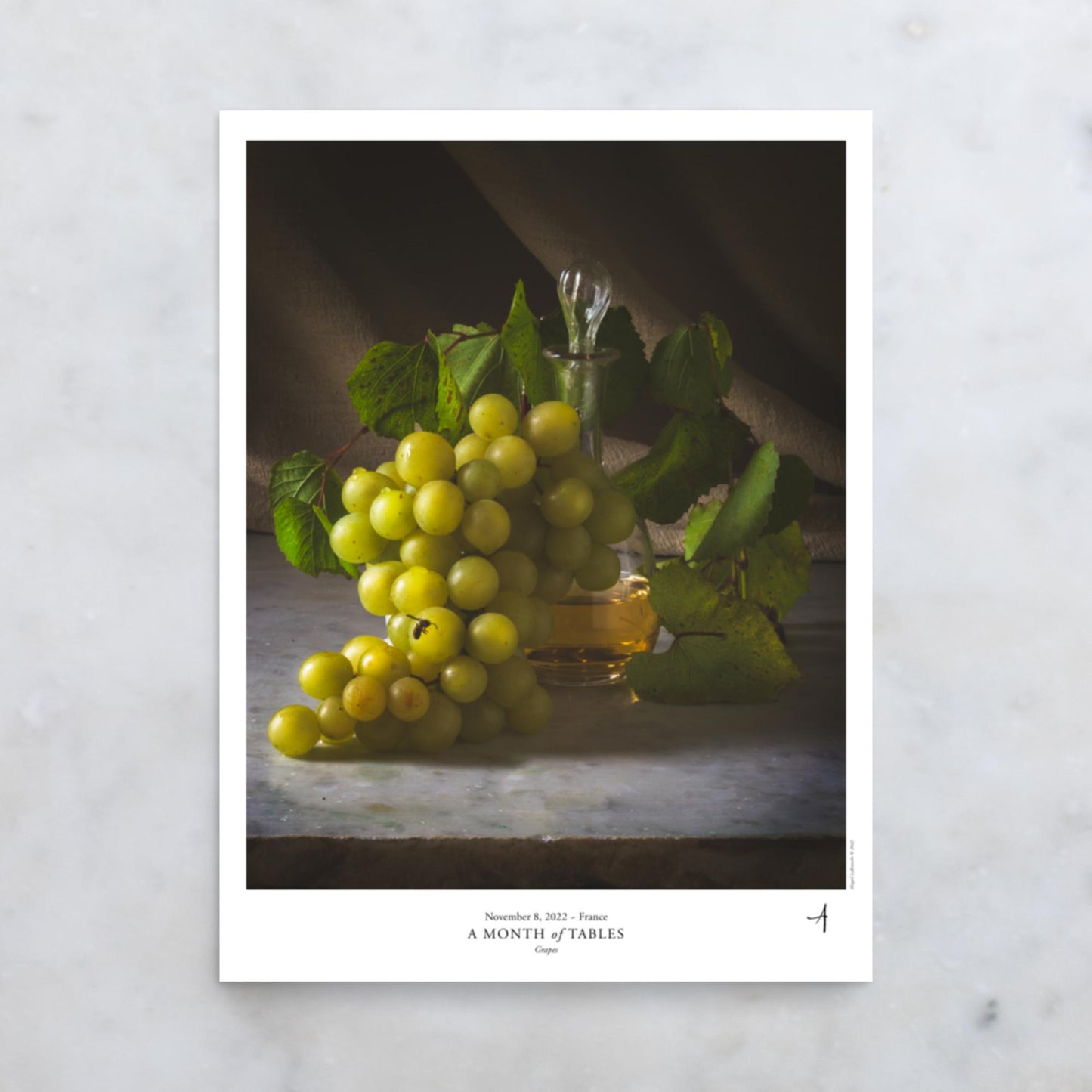 Grapes Poster - A Month of Tables