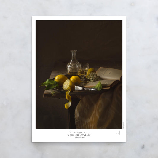 A Romance of Lemons Poster - A Month of Tables
