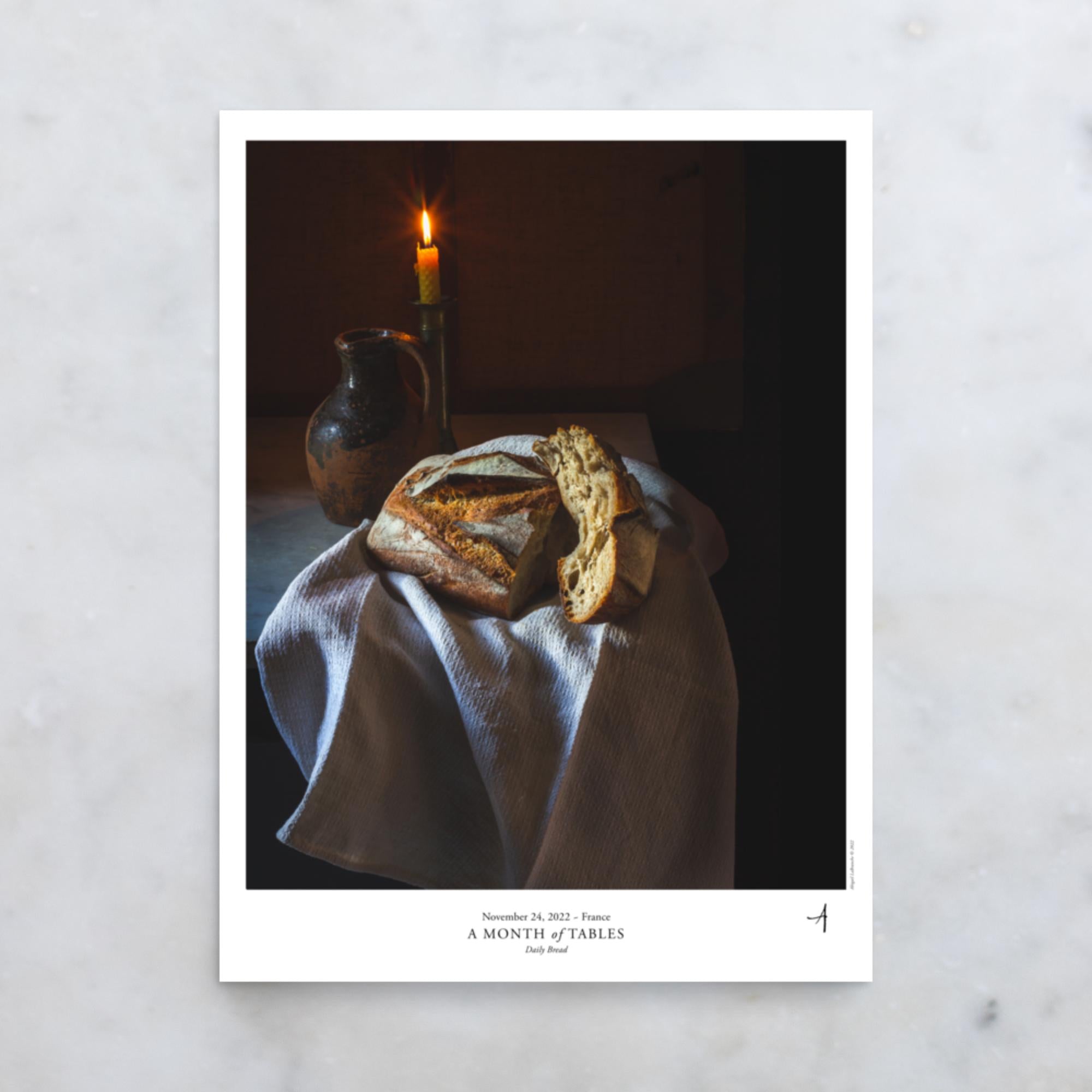 Daily Bread Poster - A Month of Tables