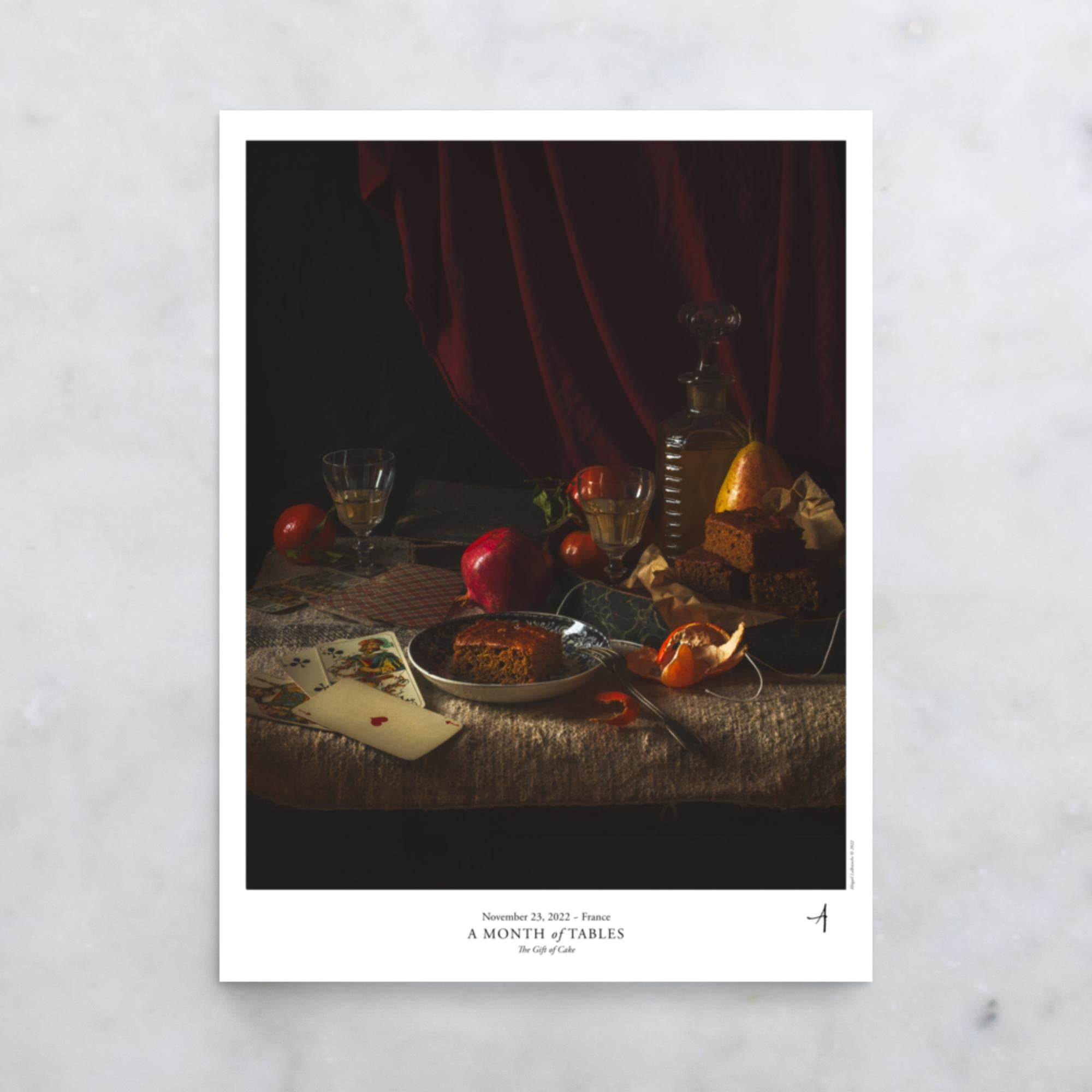 The Gift of Cake Poster - A Month of Tables