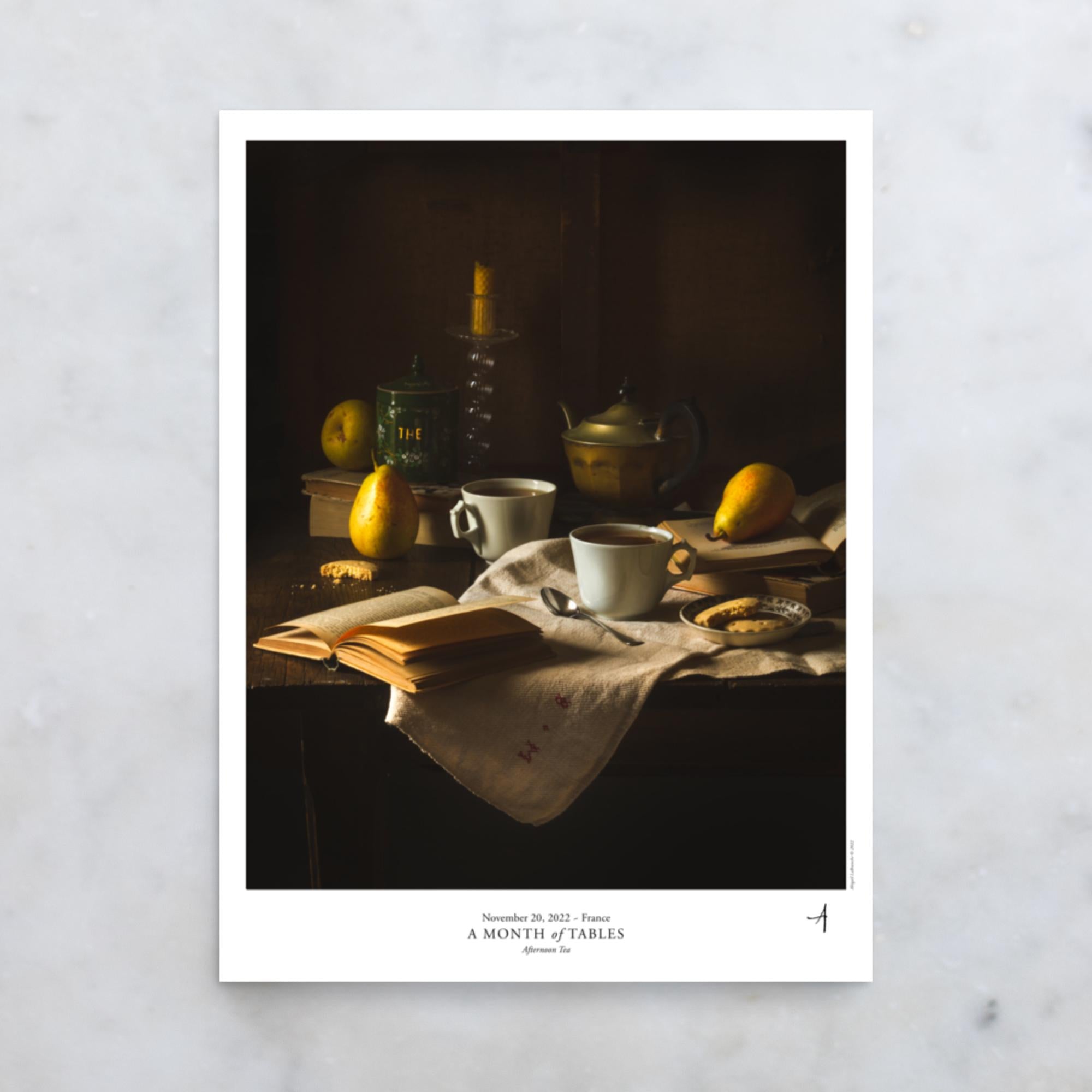 Afternoon Tea Poster - A Month of Tables