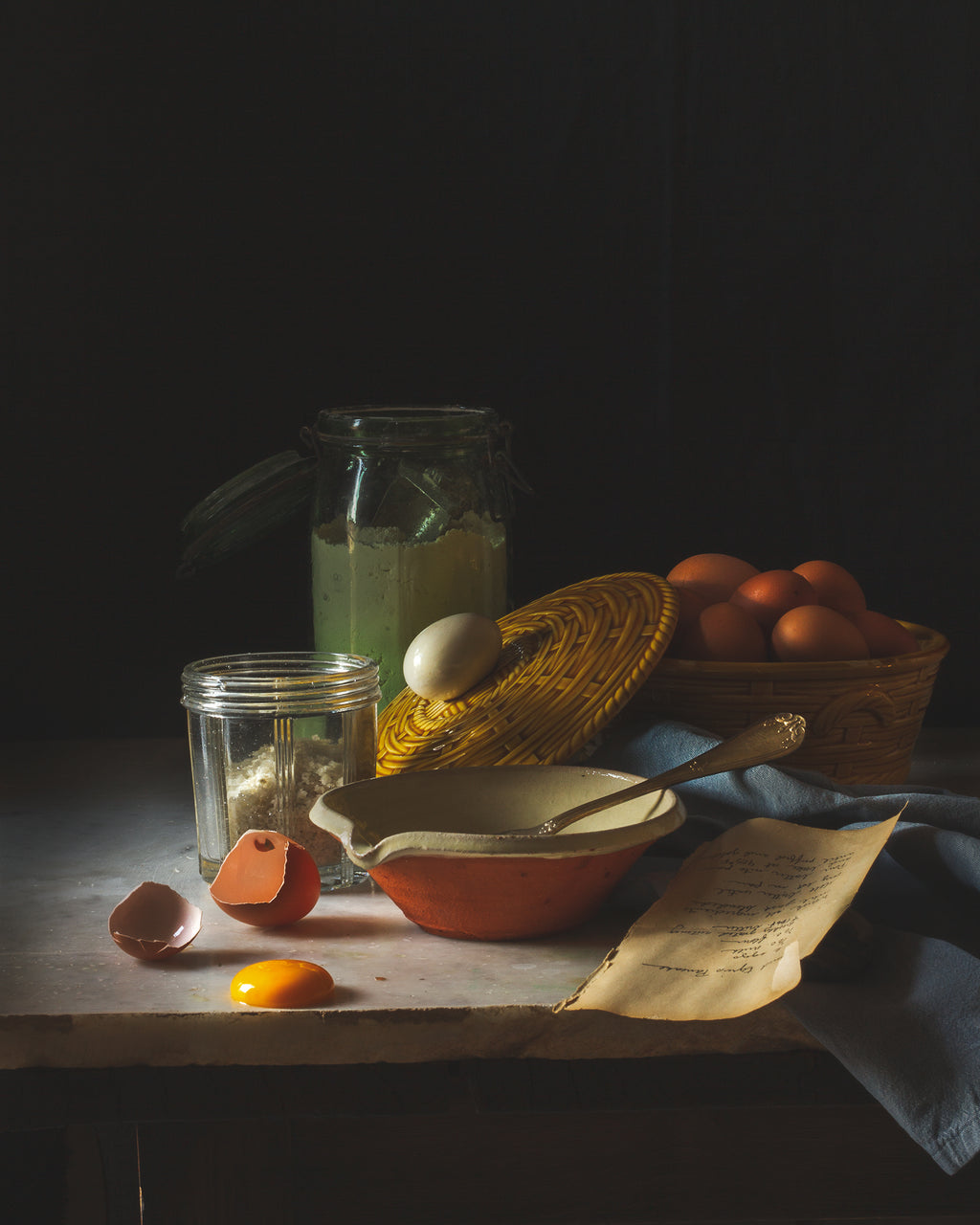 The Egg Yolk and the Recipe  - A Month of Tables Series Day 11 - Limited Edition Print