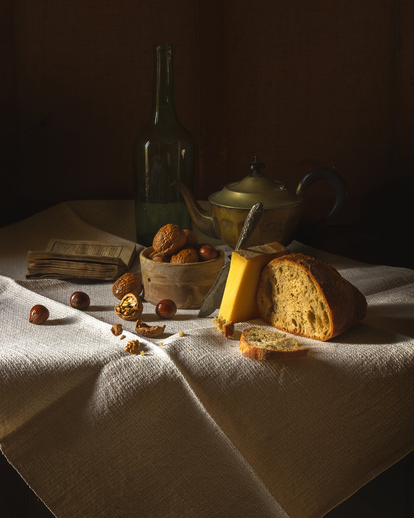 Nuts, Cheese, Bread, & Tea - A Month of Tables Series Day 2 - Limited Edition Print