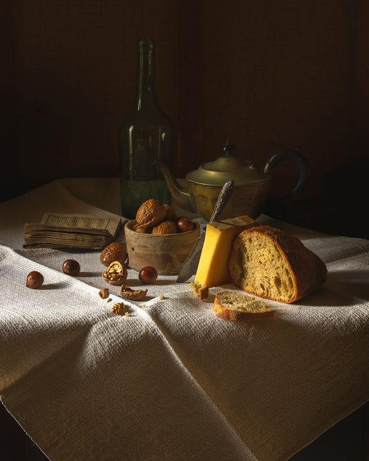 Nuts, Cheese, Bread, & Tea - A Month of Tables Series Day 2 - Limited Edition Print